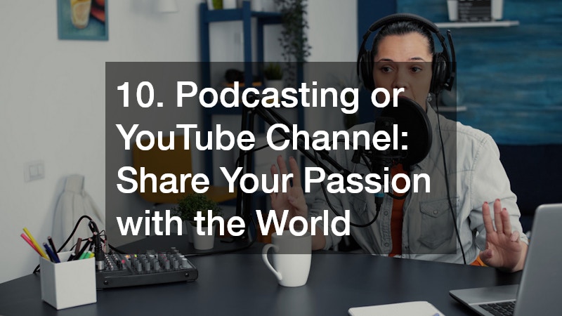 an influencer doing a podcast