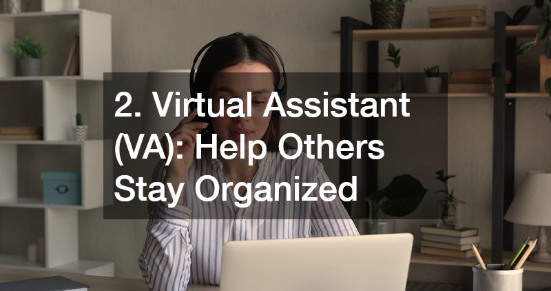 a virtual assistant talking to her client